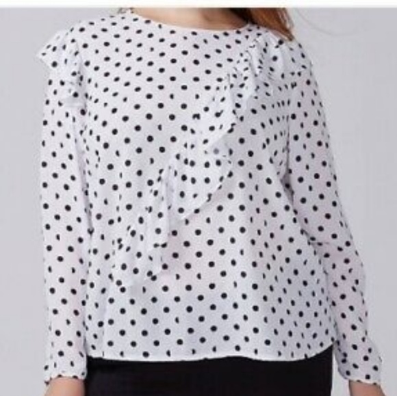 lane bryant polka dot shirt